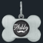 Mr Moustache Groom Honeymoon hubby Pet Tag<br><div class="desc">Mr Moustache Groom Honeymoon hubby gifts.</div>