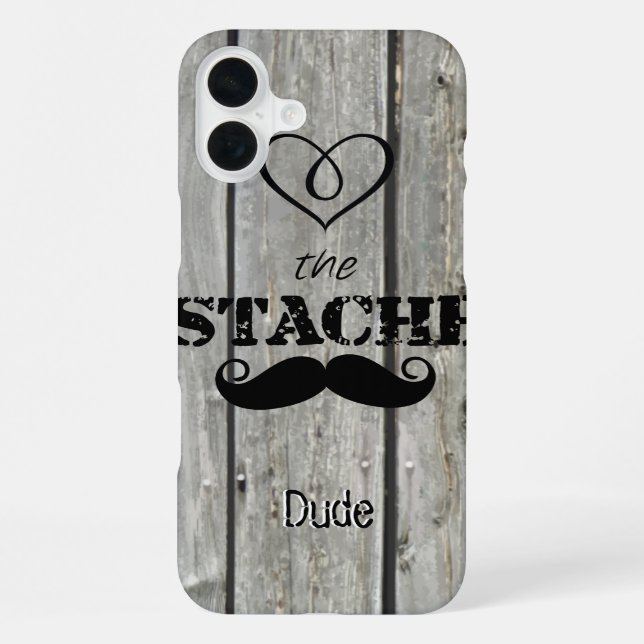 Mr. Moustache Hipster Pattern iPhone Case (Back)