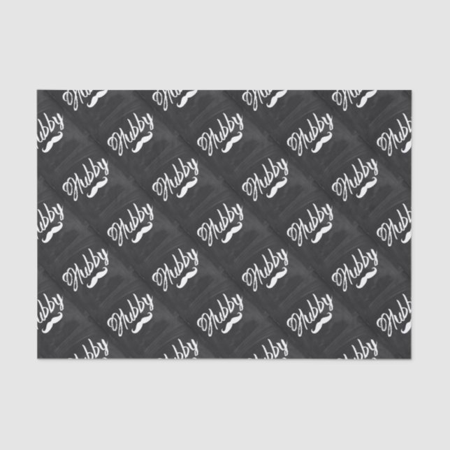 Mr Moustache newlywed Groom Honeymoon hubby Tissue Paper (Front)