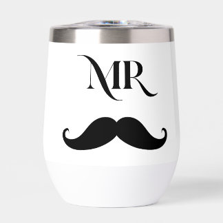 MR Moustache Wine Glass For Him 