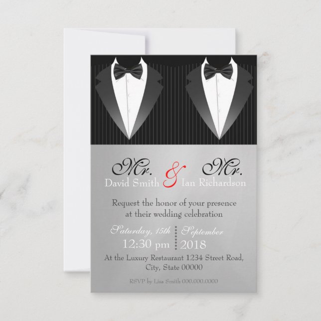 Mr. & Mr. Bow Invitation (Front)