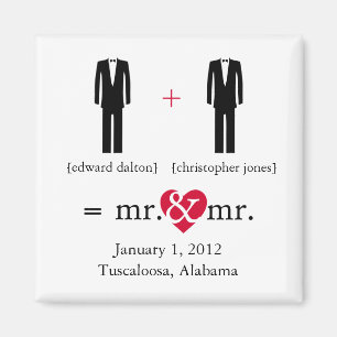 Mr & Mr Do the Math Save the Date Magnet