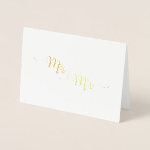 Mr. & Mr. Etched Gold Foil Greeting Card