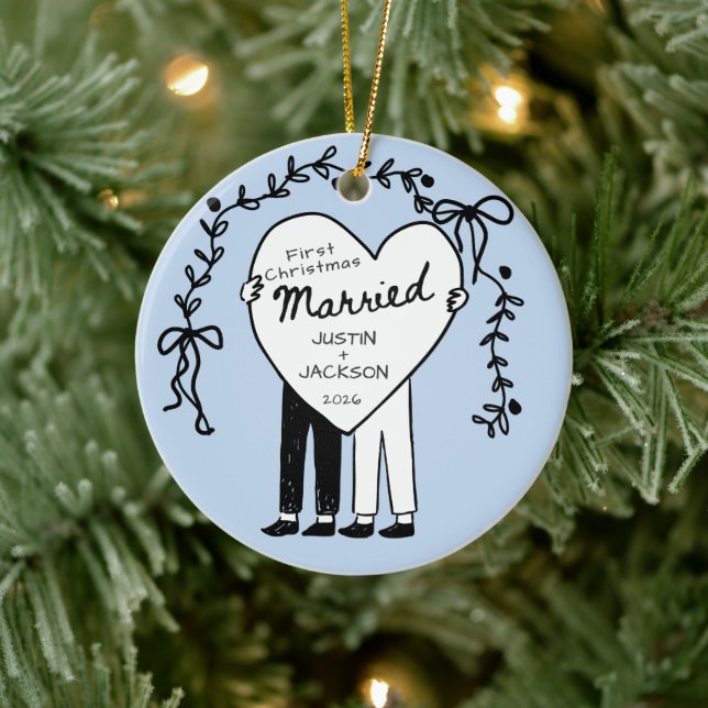 Mr & Mr First Christmas Ornament (Tree)