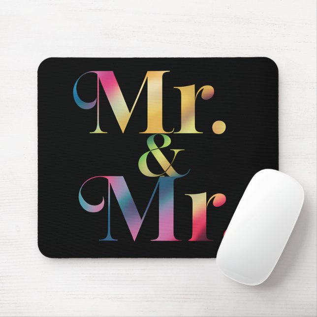 Mr. & Mr. Gay Bachelor Party Gay Marriage  Mouse Pad (With Mouse)