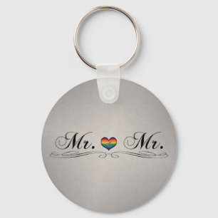 Mr. & Mr. Gay Design Keychain