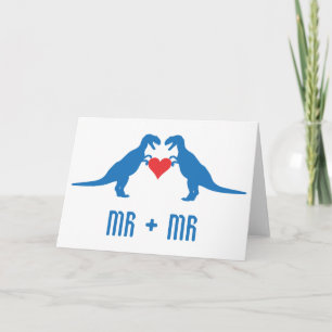 Mr+Mr- Love is Love Dinosaurs Card