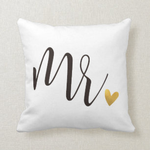 Mr. Mr.& Mrs.Wedding Gift Throw Pillow