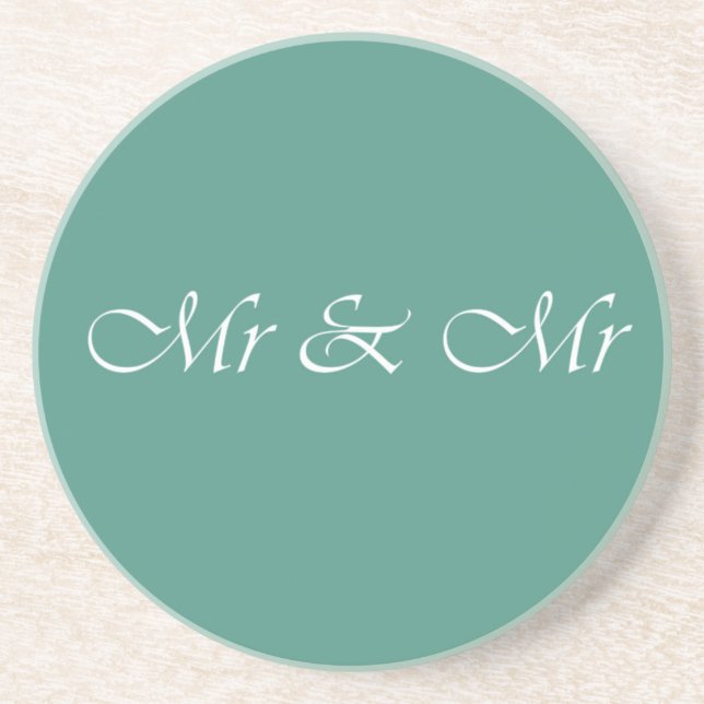 Mr & Mr Typography Coaster (Front)