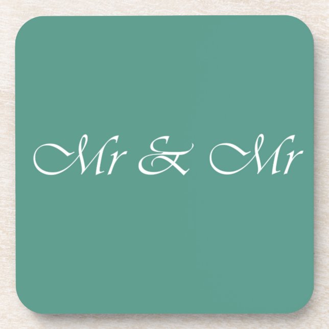 Mr & Mr Typography Coaster (Front)