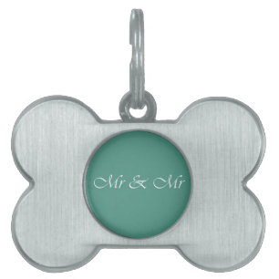 Mr & Mr Typography Pet ID Tag