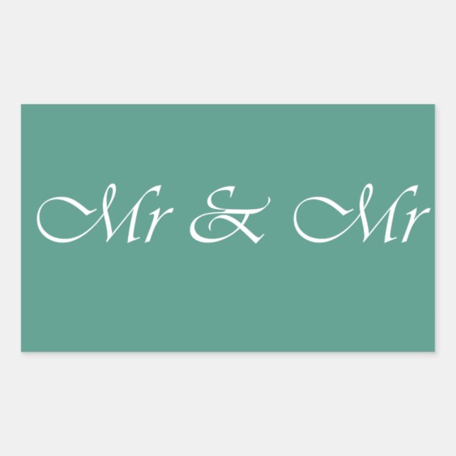Mr & Mr Typography Sticker (Front)