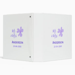 Mr & Mrs add family name date year wedding favor g Binder