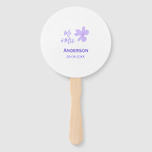 Mr & Mrs add family name date year wedding favor g Hand Fan