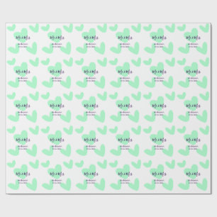 Mr & Mrs add family name date year wedding favor  Wrapping Paper