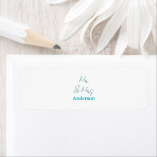 Mr & Mrs add family name date year wedding favour