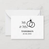 Mr & Mrs add family name date year wedding favour