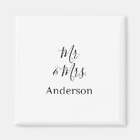 Mr & Mrs add family name date year wedding favour 