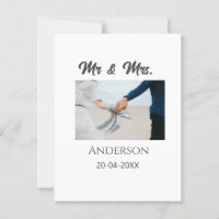 Mr & Mrs add family name date year wedding favour