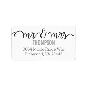 Mr & Mrs Address Labels