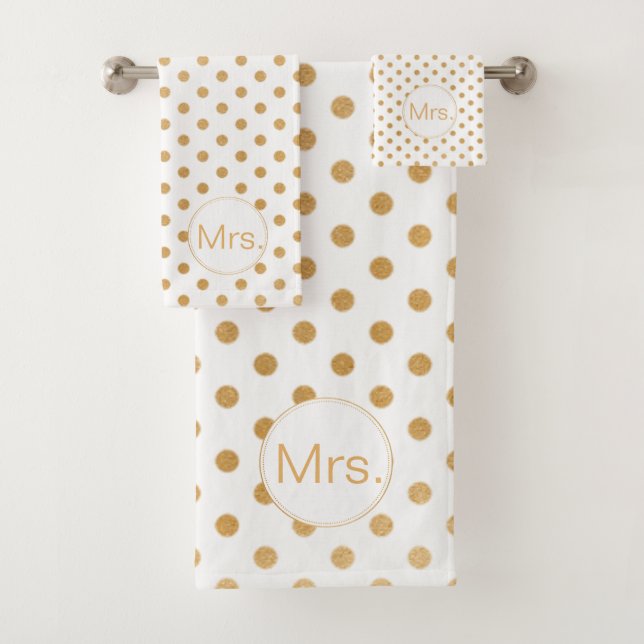 Mr & Mrs bath towel set, change the colour (Insitu)