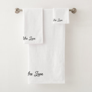 Mr & Mrs Bathroom Towel Set