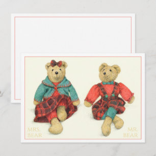 MR. & MRS. BEAR 4.5x6.25 Flat Card