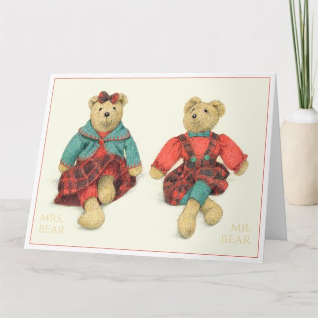 MR. & MRS. BEAR Big Christmas Card (Front)