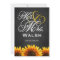 Mr & Mrs Black Sunflower Wedding Invitations