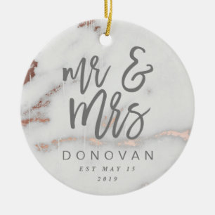 MR & MRS CERAMIC ORNAMENT