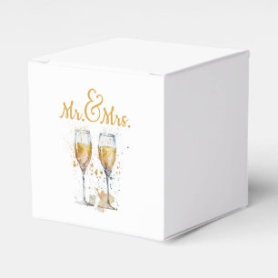 Mr. Mrs. Champagne Celebration Favor Box