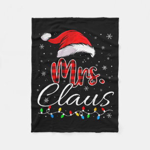 Mr Mrs Claus Christmas Couples Matching His And He Fleece Blanket