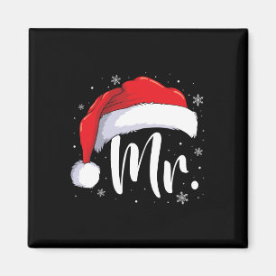 Mr Mrs Claus Christmas Couples Matching His And He Magnet