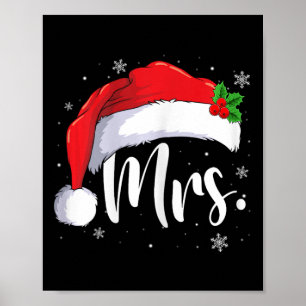 Mr Mrs Claus Christmas Couples Matching His And He Poster