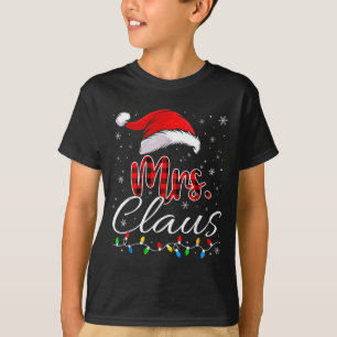 Mr Mrs Claus Christmas Couples Matching His And He T-Shirt