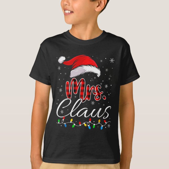 Mr Mrs Claus Christmas Couples Matching His And He T-Shirt (Front)