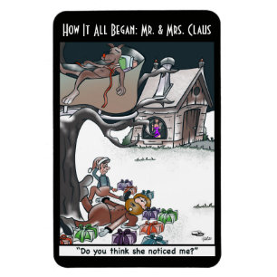 Mr. & Mrs. Claus How it All Began Poster Magnet