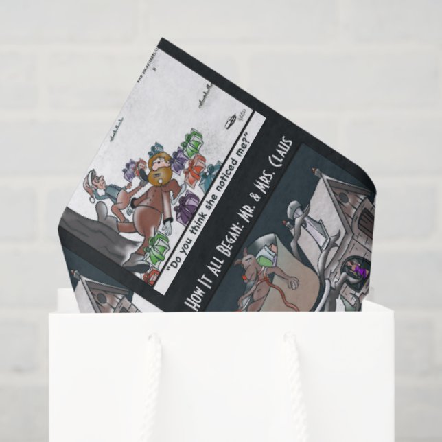Mr. & Mrs. Claus How it All Began Tissue Paper (Gift Bag)