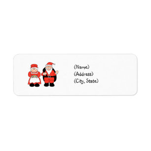 Mr. & Mrs. Claus Personalized Return Address Label