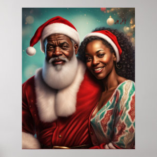 Mr. & Mrs. Claus Wall Poster
