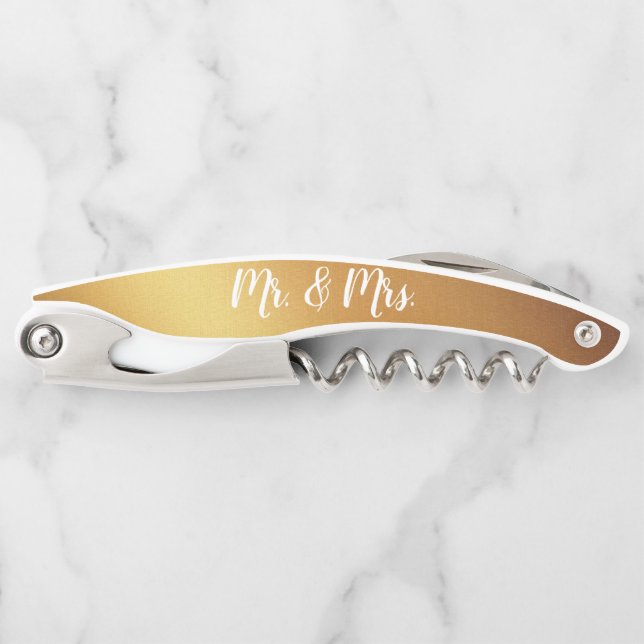 Mr. & Mrs.  Corkscrew Bottle Opener (Front)