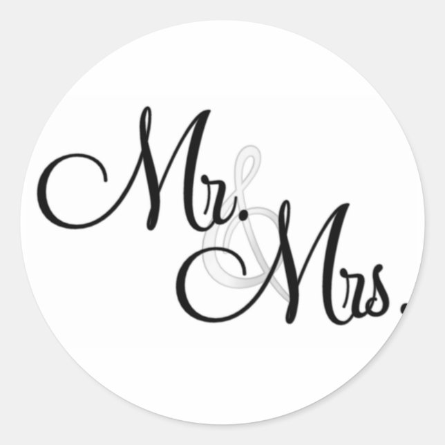 Mr & Mrs. Cupcake Toppers Classic Round Sticker (Front)
