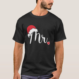 Mr Mrs Cute Santa Claus Xmas Christmas Pyjamas Cou T-Shirt
