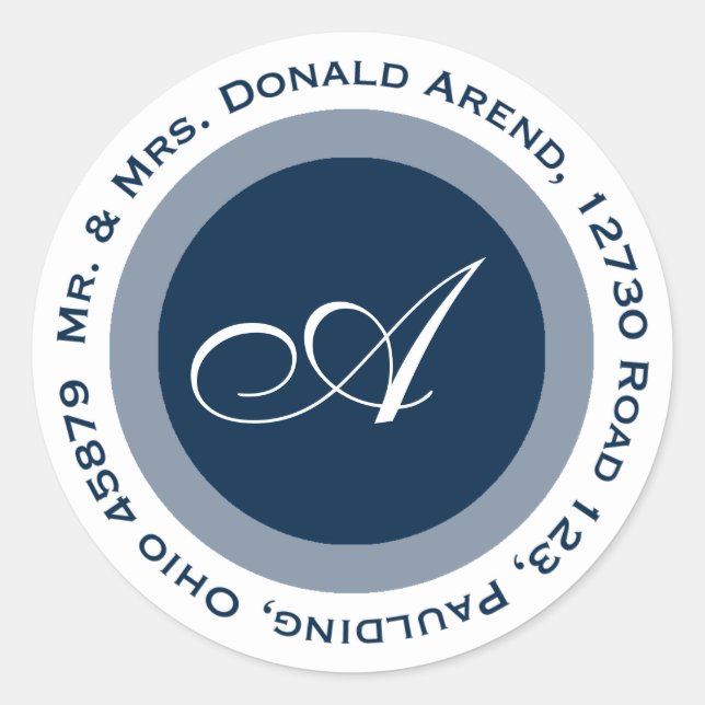 Mr. & Mrs. Donald Arend Return Address Labels (Front)