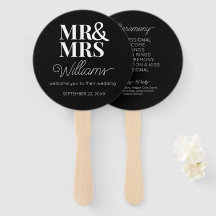 Mr & Mrs Elegant Modern Minimalist Wedding Program