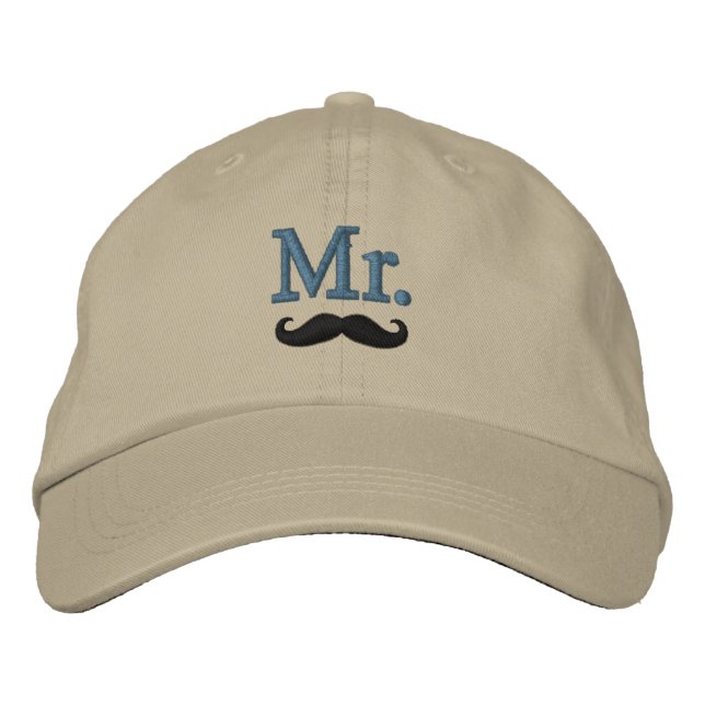 Mr & Mrs Embroidery Embroidered Cap (Front)
