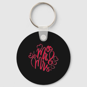 Mr Mrs Engaged Mister Misses Wedding Bride Groom Keychain