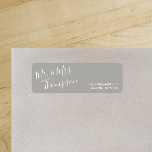 Mr. & Mrs.   Everyday Modern   Dark Grey Address