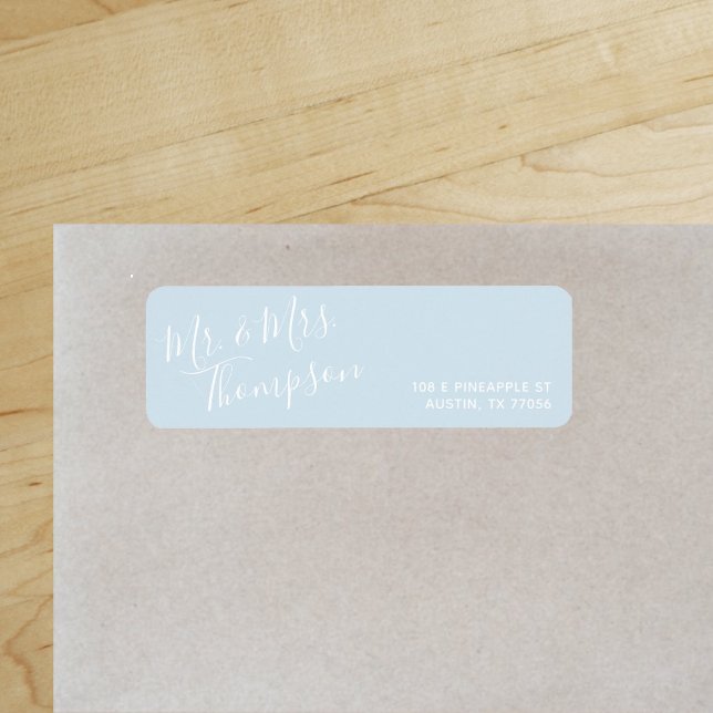 Mr. & Mrs. | Everyday Modern | Grey Return Address ("Everyday is abundantly beautiful." 
Sincerely Best Wishes from Lucky Design World)