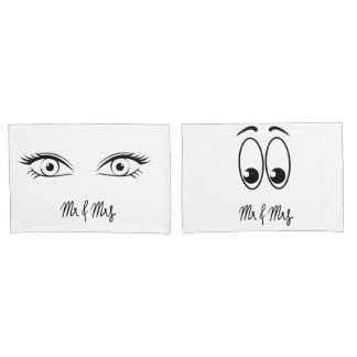 Mr & Mrs Eye Pillowcases